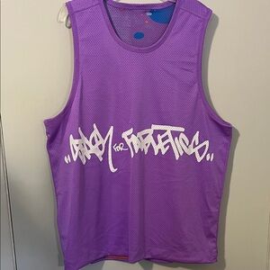 Stash for Fabletics reversible Mesh Tank with Graffiti Print